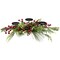 Northlight Holly and Berries Christmas Pillar Candle Holder with Pine Cones - 28"